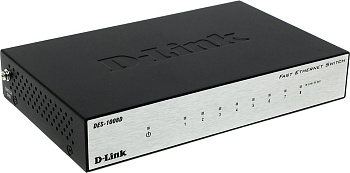 Коммутатoр D-Link DES-1008D/L2B 8x100Mb неуправляемый